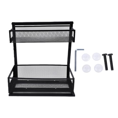 Organizador Bajo Fregadero 2 Niveles Cajón Extraíble para Baño y Cocina Negro miniatura 1
