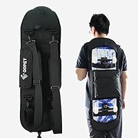QOPET Skateboard Tasche aus verdicktem 900D Oxford, Cruiser Board Tasche Elektrische Skateboard Tasche Wasserdicht Rucksack für Skateboarding
