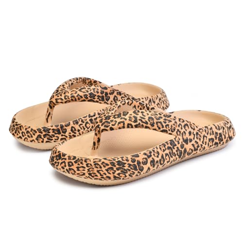 Tongs Léopard pour Femme & Homme, Sandales EVA Ultra Confortables, Semelle Rembourrée...