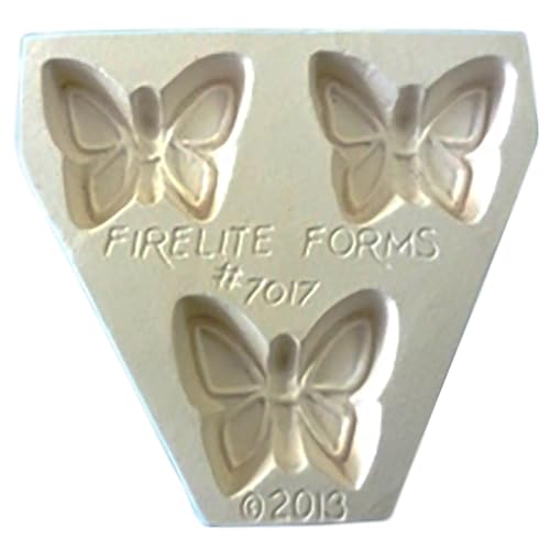 4.75"X 4.5" Deep 1" Three Butterflies Casting Mold Glass Fusing