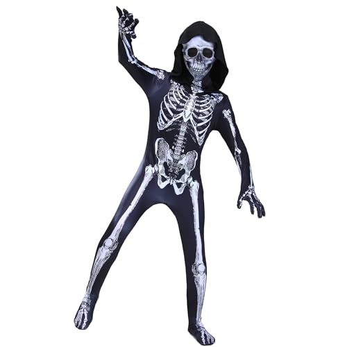 Disfraz completo esqueleto para niño Halloween miniatura 1