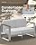 Oasbira Outdoor Furniture Set, 4 Piece Aluminum Patio Furniture Set with Coffee Table, Wide Seat and Thick Cushions, Outdoor Patio Conversation Sets for Deck, Porch (LightGray)