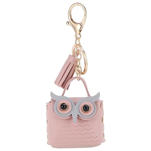 Owl Coin Purse Keychain - Cute Mini Bag Keychain with