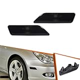 ADIIL For 2006-2011 Mercedes Benz W219 CLS-Class Smoked Lens Front Bumper Side Marker Light Kit no Bulbs OEM Side Marker Replacement