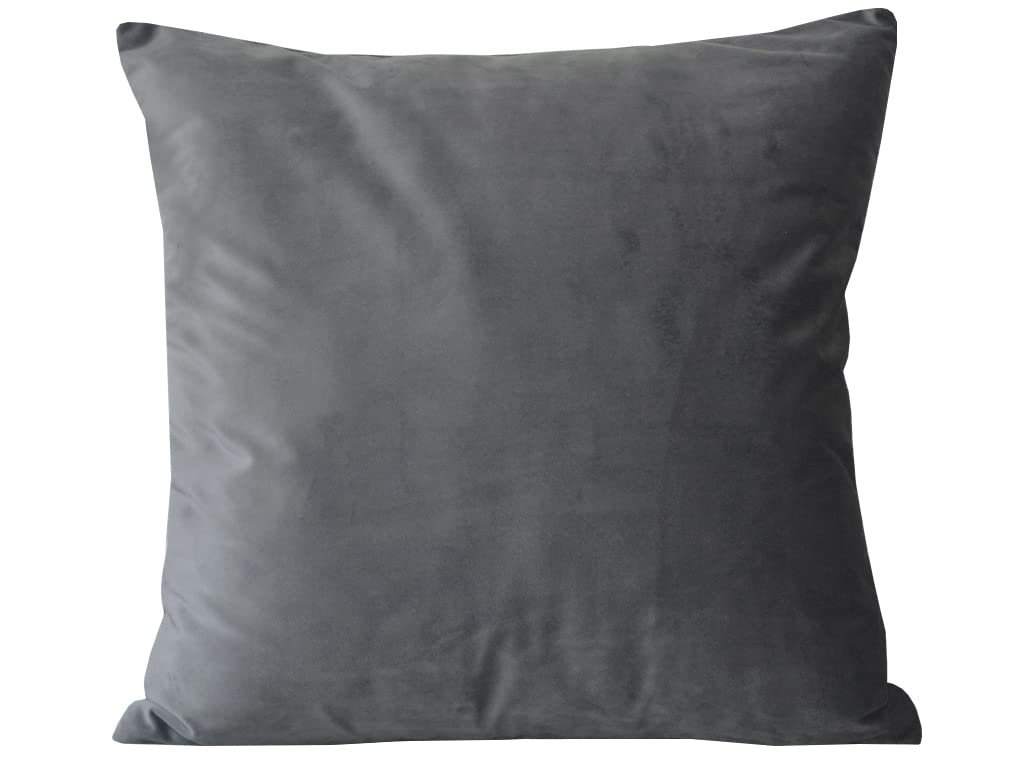 Lutanky Velvet Cushion covers Soft Throw Pillow Case Decorative Square Cushion Cover for Sofa Home Decor 18" X 18" (45 x 45 cm)(dimgray, 1 piece) — image 1