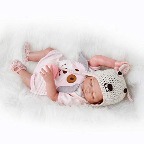 ZIYIUI Lebensechte Reborn Dolls 20 inch 50 cm Reborn Babypuppe Mädchen Newborn Ganzkörper weiches Silikon Spielzeug… – Bild 8