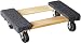Haul Master 93888 Mover's Dolly 1000 lbs. Weight Capacity, 18" L x 12-1/4" W, quot x 12-14", Grey/Hardwood