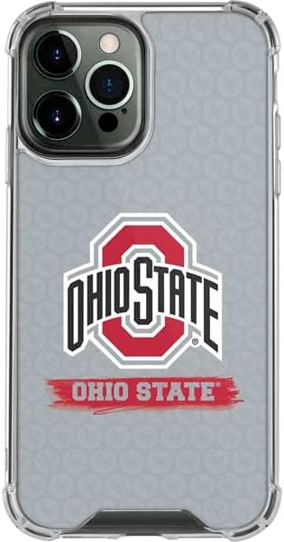 Skinit Clear Phone Case Compatible with iPhone 15 Pro Max - Officially Licensed Ohio State University Distressed Logo Design