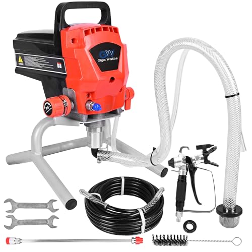 Image of Gigawatts AP8628 Airless Paint Sprayer with Powerful 1000W Motor Max Pressure 22.7MPa /3300PSI 15m High-Pressure Hose 2.2L /min Flow Rate for House Interior Exterior Wall Furniture