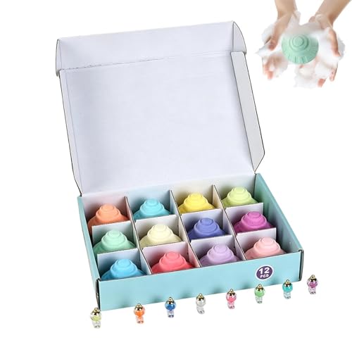 Boules de bain avec jouets naturelles et effervescentes pour un lavage corporel doux de 12 pièces