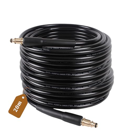 MIPIACE 20M Manguera de Repuesto para Karcher Lavadora de Alta Presión K2 K3 K4 K5 K7 Manguera de Alta Presión Flexible de Alta Presión Pistola Conector Manguera Hidrolimpiadora para Vehículo