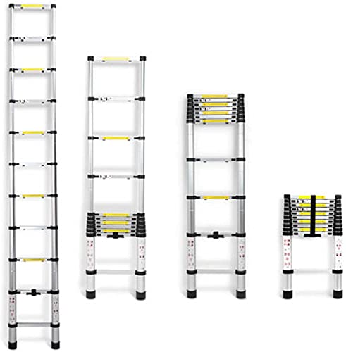 Dicn Telescoping Ladder 10.5Ft/3.2M Multi Function Aluminum Staright Ladders Retractable Easy To Carry Collapsible For Decoration Household Daily Office Emergency thumb #1