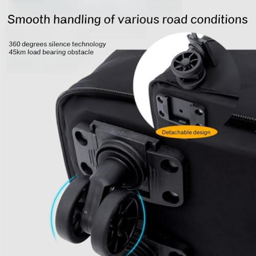 Beente Travel Bag with Wheels, Large Capacity Travel Bag, Waterproof ＆ Thickened Three-Layer Silent Disassembly Wheel (Light Purple)4