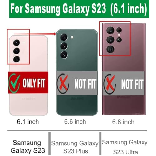 Image of Fashionury 3D Raised Transparent Crystal Clear Back Cover for Samsung Galaxy S23 5G | Shockproof Design | Anti-Slip Grip | Camera Protection | 360 Degree Protection Mobile Case