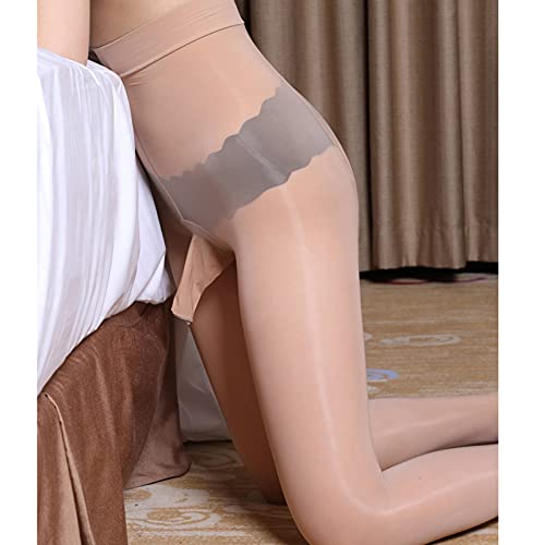 Men's Sexy 8D Oil Nylon Sheer Pantyhose High Elastic Shiny Glossy Stockigs Shaping Tights4