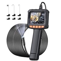 Endoskopkamera mit Licht 10M, Qimic 1080P HD Rohrkamera mit 8 Einstellbaren LEDs, 2.4\ IPS Bildschirm Inspektionskamera, 7,9mm IP67 Endoskop kanalkamera, 2000mAh Akku, Herren-Tools 32.8FT/10M