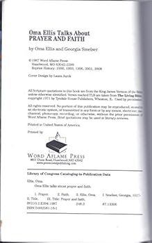 Paperback Oma Ellis Talks About Prayer & Faith Book