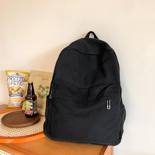 Image of AFGWK Vintage Canvas Backpack for Women Grunge Hippie Cute Boho School