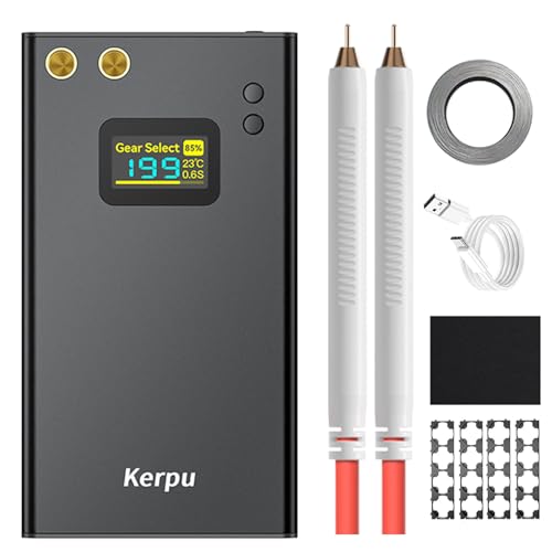 Kerpu 12000mAh Battery Spot Welder, 2'' LCD Screen Upgraded Enhanced 199 Gears Adjustable Portable...