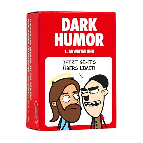 DARK HUMOR - 1. Erweiterung: Jetzt geht's übers Limit! - Kartenspiel mit 100 neuen Karten. Für Fans von extrem schwarzem Humor, Sarkasmus, Tabubruch und bitterböser Ironie. Jesus trifft auf Hitler! für 9,81 EUR (-10%) statt 10,90 EUR bei amazon.de Bild: DARK HUMOR - 1. Erweiterung: Jetzt geht's übers Limit! - Kartenspiel mit 100 neuen Karten. Für Fans von extrem schwarzem Humor, Sarkasmus, Tabubruch und bitterböser Ironie. Jesus trifft auf Hitler! für 9,81 EUR (-10%) statt 10,90 EUR bei amazon.de