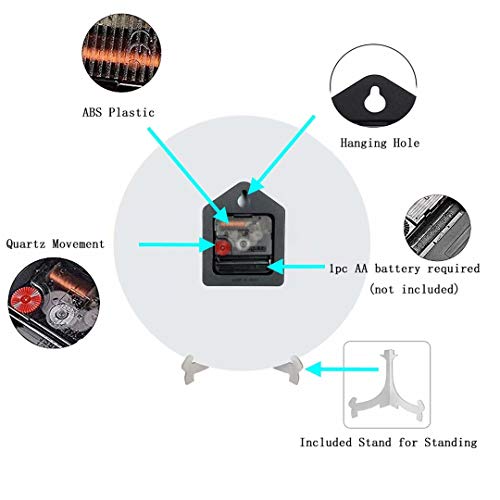 Abucaky Roar Tiger Wall Clock Battery Operated Silent Round Clock Animal Wall Decor For Home, Office, School 9.8 Inch #TOP5