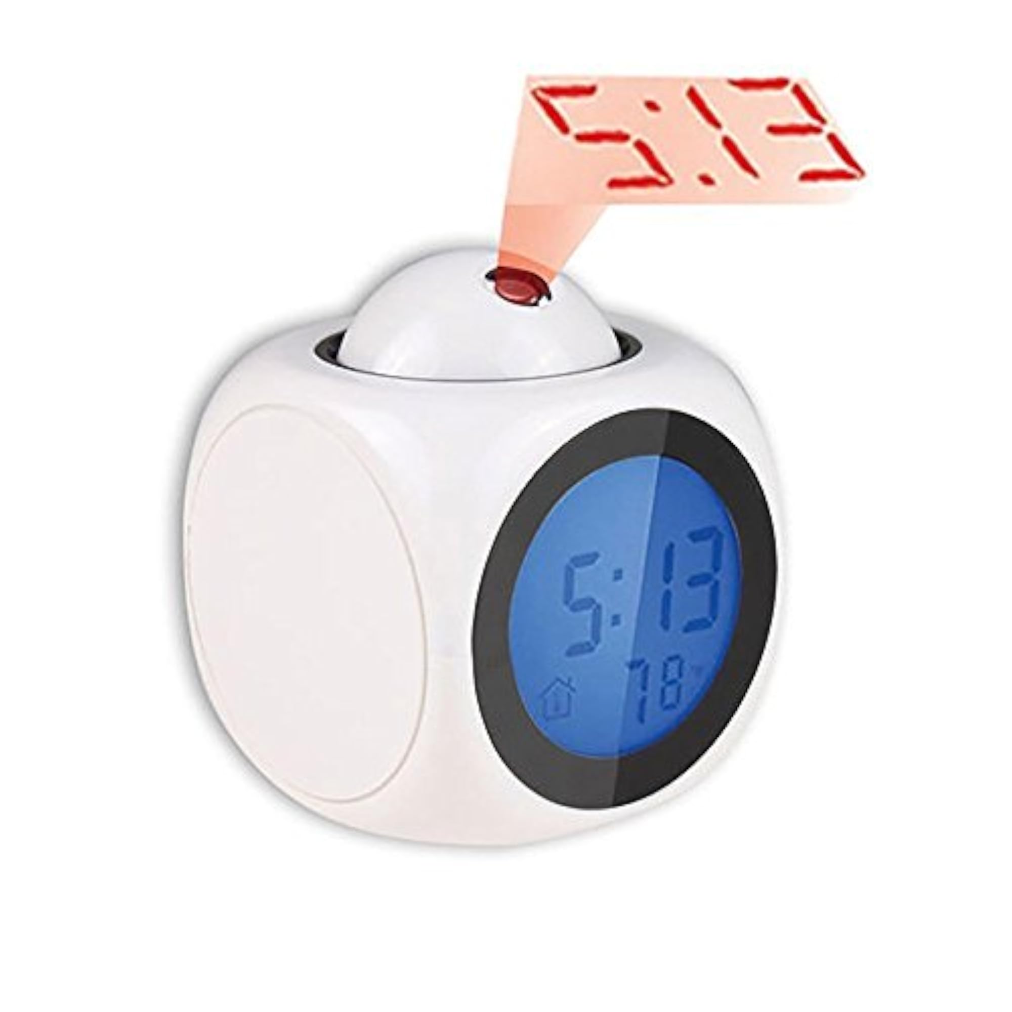 Plastic LCD Talking Digital Alarm Clock with Projector