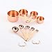 Steelware Central Copper Measuring Cups and Spoons Stainless Steel 9 pieces with 2 Rings