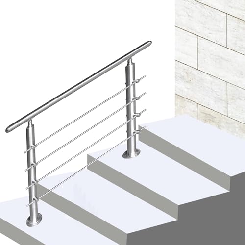 Garde-corps de porche design en acier inoxydable durable de 100cm