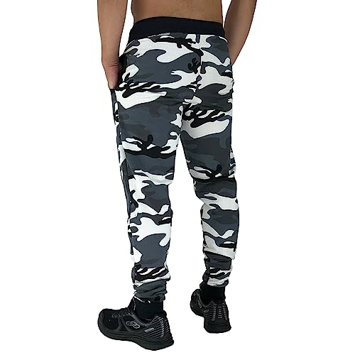 Calça Masculina Moletom Slim Jogger MXD Conceito Cores Tradicionais (GG, Camuflado Big Cinza)