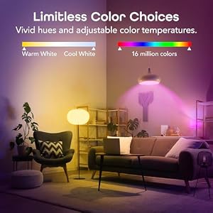 Geeni Prisma Plus 800-Lumen Dimmable Smart Bulbs, 2.4 GHz Wi-Fi, 4-Pack — photo 4 of 6