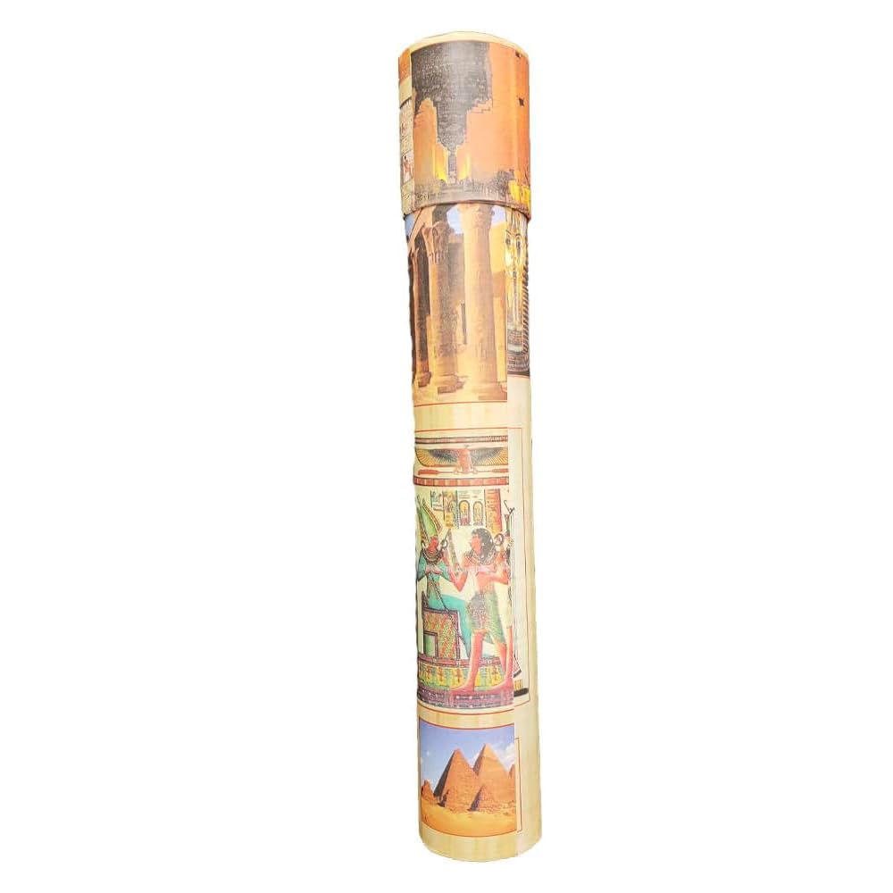 Horus Artesanía de Egipto Papillon Original fabriqué à la Main et Peint à la Main en Égypte, Akenaton ou Amenofis IV avec Nefertiti, Mesure 33 x 43 cm Environ. Réf.26V-F