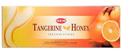 Tangerine Honey - 20 Stick Hex Tube - HEM Incense Hand Rolled In India