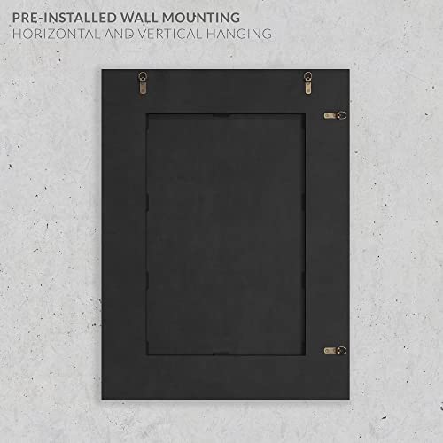 Barnyard Designs 24X32 Whitewashed Wood Farmhouse Wall Mirror, Wooden Large Rustic Wall Mirror, Bedroom Mirrors For Wall Decor, Decorative Wood Wall Mirror Living Room Or Bathroom Vanity, White #TOP7