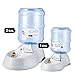 Flexzion Automatic Dog Water Bowl Dispenser for Cat Pet Animal (1 Gallon Dispener Water Jug) - Gravity Feeder Auto Replenish Waterer Drinking Bowl Fountain Bottle Dish Stand