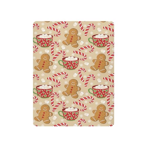 Image of Cute Christmas Gingerbread Man Crib Sheets Soft Breathable Fitted Baby Crib Sheets Mattress Cover for Girl Boys, 52 inch x 28 inch x 9 inch