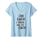 Photo Gallery cinzia maglia con testo divertente donna ragazza bambina maglietta con collo a v Photo Gallery cinzia maglia con testo divertente donna ragazza bambina maglietta con collo a v