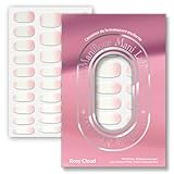Manifique Mani Lab. Autocollants Ongles Effet Gel Sans Lampe UV, Brillance Longue Tenue, Faciles à Poser, 28 Bandes, Rose Doux Pailleté (Rosy Cloud)