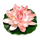 Lotus Artificiel Plantes De Bassin Artificiel Ornements De Bassin Flottant Simulation Fleur De NéNuphar DéCoration De Bassin Lotus RéAliste pour DéCoration De Piscine De Bassin Rose Clair