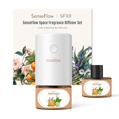 SenseFlow Aroma Diffuser für Ätherische Öle - Capri Orange, 120 Tage Raumduft für bis zu 100 m²