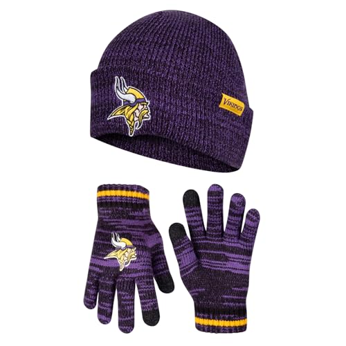 Bonnet d'hiver NFL avec gants tactiles chauds pour tribunes et quotidien