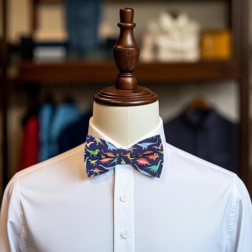 Image of Colorful Fun Pattern Pre-Tied Bow Tie Mens Floral Space Adjustable Bowtie