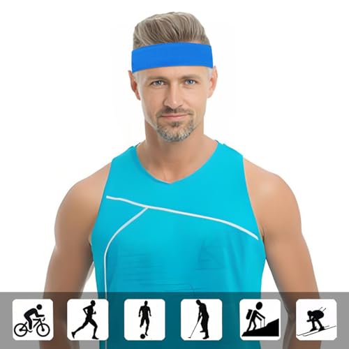 Image of Workout Headbands Non Slip Headband Sport Headbands Sweatbands Elastic Sport Hair Bands for Sports Travel Indoor Fitness Gym