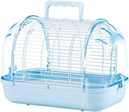 Cutdred 鳥 キャリーケージ 鳥かご お散歩ケージ お出かけ バードキャリア 鳥の巣 外出 小動物用 持ち運び 持ち手付き 旅行 通院 移動 防災 止まり木付き 通気 透明 インコ オウム 組み立て式 鳥小屋 巣箱 バードハウス ペットバッグ 屋外