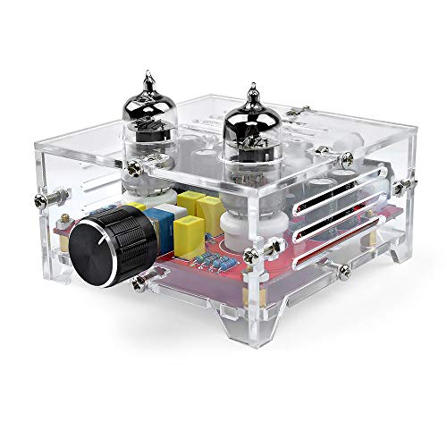 AIYIMA Fever 6J1 Tube Amplifier Preamp Board HiFi Dual Channel Class A Volume Control Tone Preamplifier Board with Crystal Case