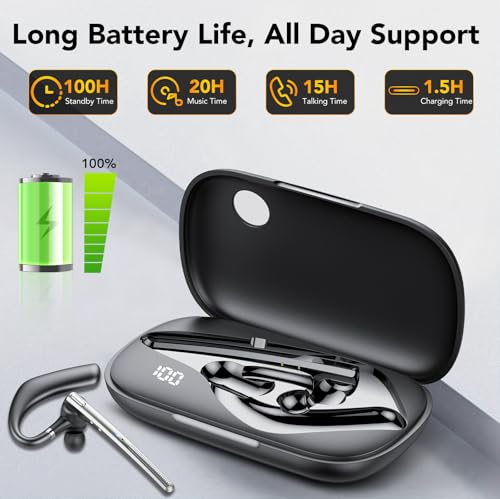 Auricular Bluetooth V5.4 con función de silencio y doble micrófono CASCHO 3