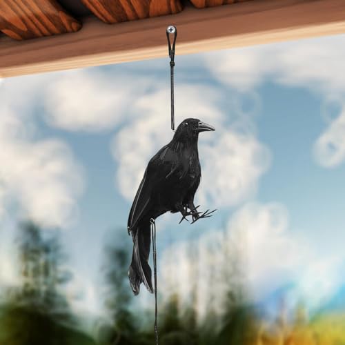 Figurines d'oiseaux décoratives corbeau simulé haute finition
