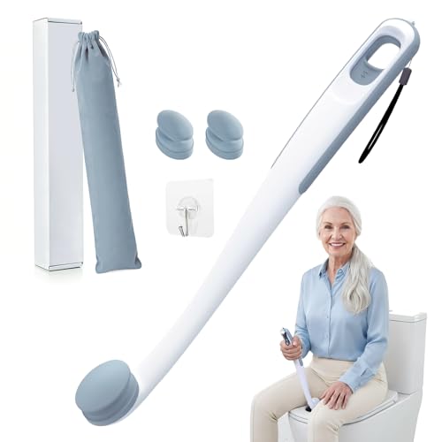 Innovation Toilet Aids for Wiping Bottom 16.5 Firmly Clamp Bottom Buddy Wiping Aid Butt Wiper Tool with Replaceable Head for Women Men Elderly Pregnant Disabled and Surgery Recovery