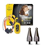 Dogtra Pathfinder 2 Mini GPS Dog Tracker e Collar with Dogtra Titanium Contact Points 1' Male LED Light No Monthly fees Free App Waterproof Smartwatch Control Long Range Multiple Dogs Smartphone Requi