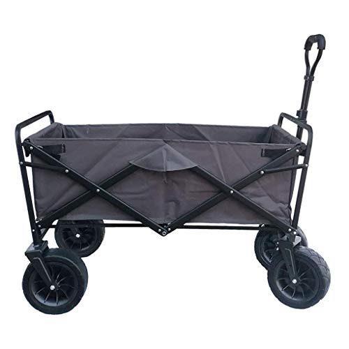 NBHDEK Zusammenklappbarer Gartenwagen, robuster Wagen, multifunktionaler Einkaufswagen für Outdoor-Camping, Fotografie, Ziehwagen, Tragkraft: 100 kg