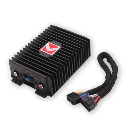 Cpolebev Caja Amplificadora de Navegación Android, Audio Estéreo Profesional para Coche, Amplificador de Alta Fidelidad con Mejora de Sonido de Alta Potencia 4x80W